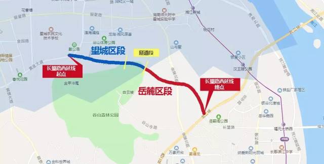 長望路西延線示意圖